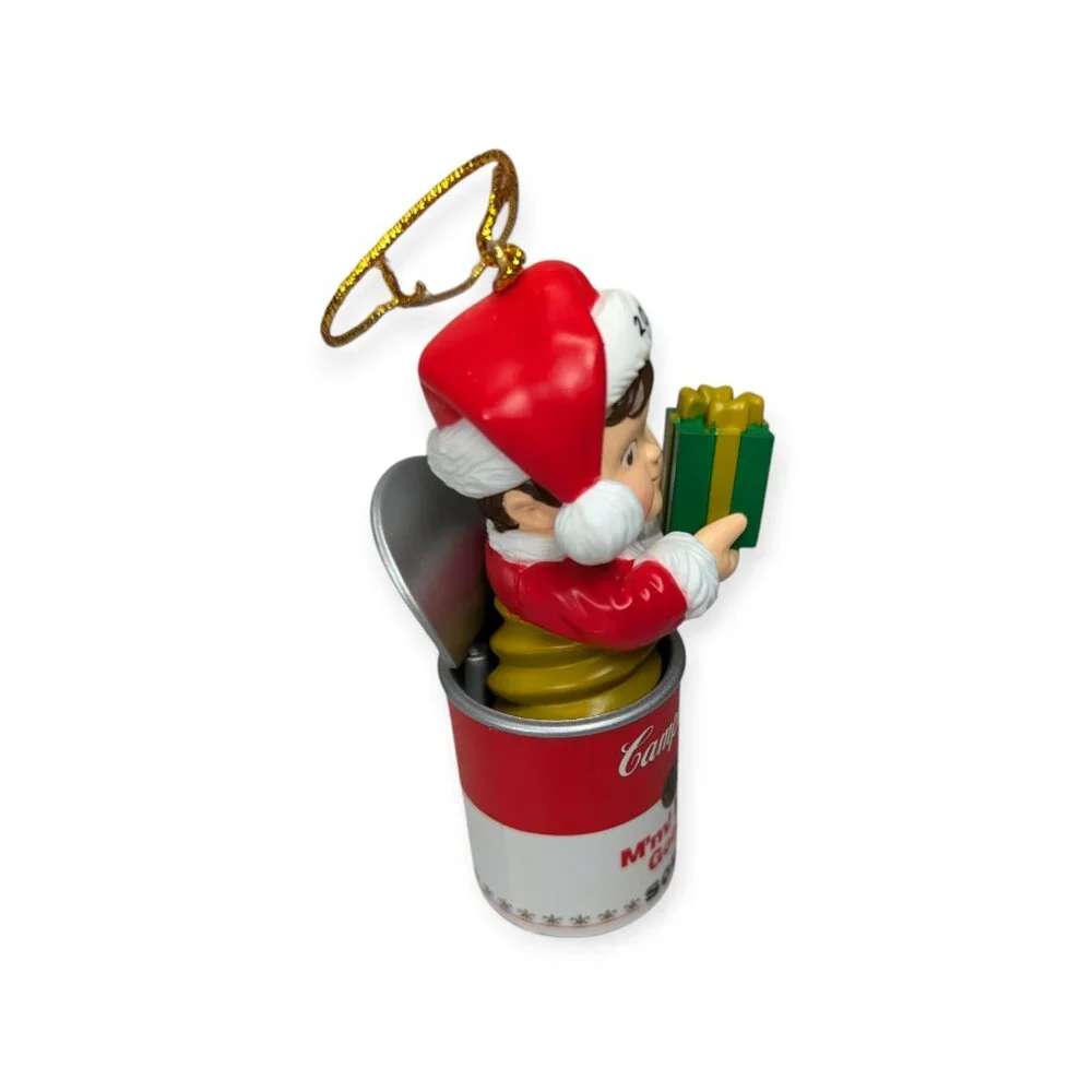 Vintage 2002 Campbell's Soup Kids Boy in Soup Can Ornament with Original Box